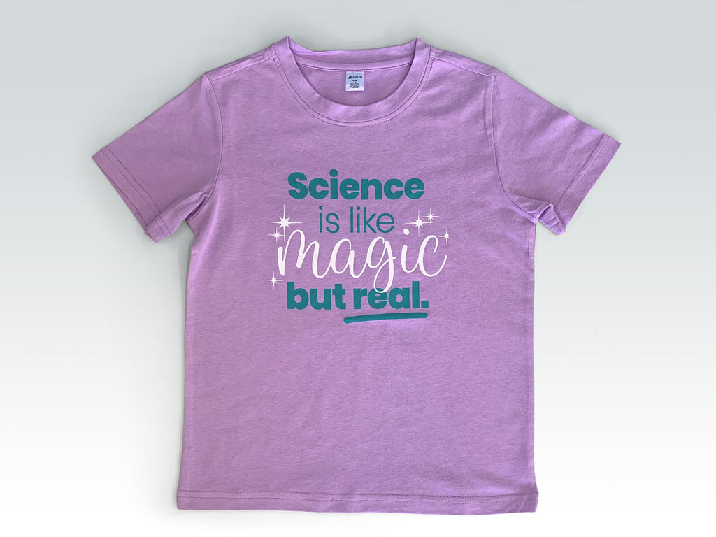 Science is like magic but real kids tee